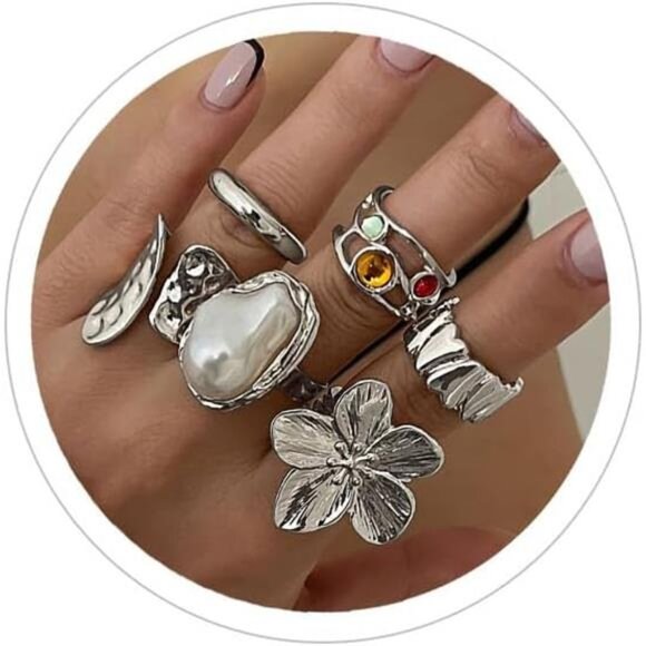 ✨ Chunky Silver Ring | Open Stacking Design | Mix & Match Minimalist - Picture 1 of 4